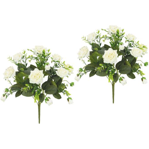 4019844790721 - Kunstblumenstrauß IGEA Wildrosen weiß B28cm H39cm L28cm Obermaterial 90% Polyester 10% Kunststoff Kunstpflanzen Kunstblumenstrauß 4019844790721 - Kunstblumenstrauß IGEA Wildrosen weiß B28cm H39cm L28cm Obermaterial 90% Polyester 10% Kunststoff Kunstpflanzen Kunstblumenstrauß