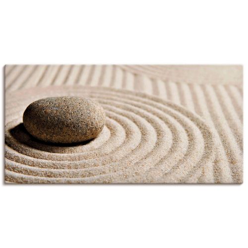 4055327420570 - Wandbild ARTLAND Mini Zen Garten - Sand Bilder Gr B H 100 cm x 50 cm Leinwandbild Zen Querformat 1 St beige (naturfarben) Bild Poster Bilder als Leinwandbild Wandaufkleber oder in versch Größen