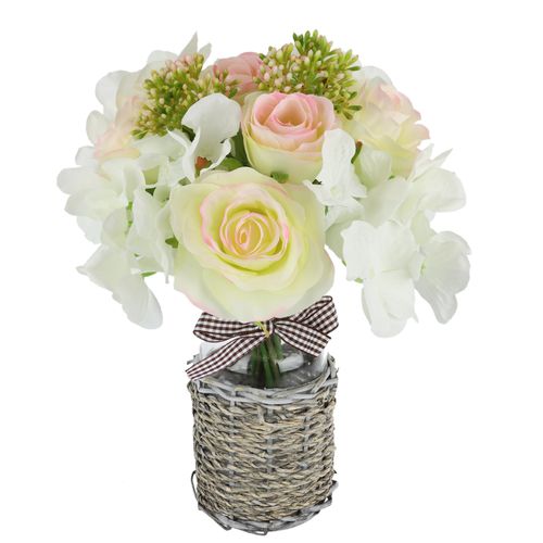 4019844823450 - Kunstblume IGEA Bouquet Rosen Hortensie in Vase rosa (hellrosa) B22cm H30cm L22cm Polyester Kunstpflanzen Rosenstrauß Rose Blumen Dekoblumen Künstlich Blumenstrauß Blumenstrauß 4019844823450 - Kunstblume IGEA Bouquet Rosen Hortensie in Vase rosa (hellrosa) B22cm H30cm L22cm Polyester Kunstpflanzen Rosenstrauß Rose Blumen Dekoblumen Künstlich Blumenstrauß Blumenstrauß
