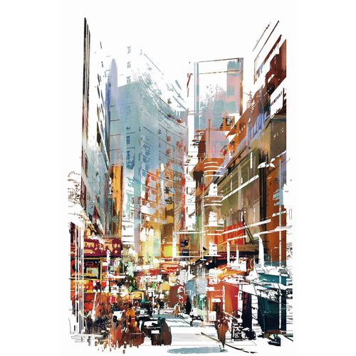 4049009363095 - Leinwandbild QUEENCE Stadt bunt bunt (farbe bild(er) bunt) B60cm H90cm T2cm Canvas Holzrahmen Bilder Premium-Leinwandstoff Handarbeit aus Deutschland
