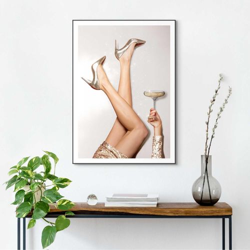 8714597655742 - Bild mit Rahmen REINDERS Celebrate Good Times gold (farbe bild(er) gold) B50cm H70cm T16cm Holzwerkstoff Bilder