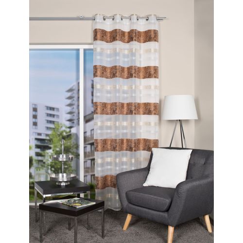 4056751377904 - Vorhang HOME WOHNIDEEN KIRAN Gardinen Gr 245 cm Ösen 140 cm braun (rost) Ösen Gardine HxB 245x140 Jacquardmusterung 4056751377904 - Vorhang HOME WOHNIDEEN KIRAN Gardinen Gr 245 cm Ösen 140 cm braun (rost) Ösen Gardine HxB 245x140 Jacquardmusterung