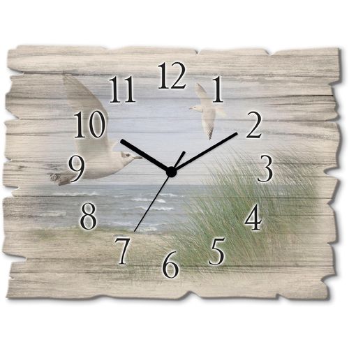 4062144357217 - Wanduhr ARTLAND Nordseestrand mit Möwen Wanduhren Gr B H T 40 cm x 30 cm x 06 cm Funkuhr blau Wanduhren wahlweise mit Quarz- oder Funhuhrwerk lautlos ohne Tickgeräusche 4062144357217 - Wanduhr ARTLAND Nordseestrand mit Möwen Wanduhren Gr B H T 40 cm x 30 cm x 06 cm Funkuhr blau Wanduhren wahlweise mit Quarz- oder Funhuhrwerk lautlos ohne Tickgeräusche