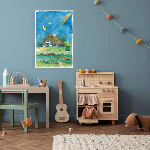 4262513380840 - Leinwandbild LUCKYLINDE Der kleine Tiger und der kleine Bär bei Nacht bunt (farbe bild(er) bunt) B30cm H40cm T2cm Canvas Holzrahmen Bilder Exklusive JANOSCH Kindermotive 4262513380840 - Leinwandbild LUCKYLINDE Der kleine Tiger und der kleine Bär bei Nacht bunt (farbe bild(er) bunt) B30cm H40cm T2cm Canvas Holzrahmen Bilder Exklusive JANOSCH Kindermotive