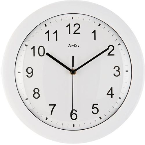 4037445141155 - Funkwanduhr AMS F5934 weiß Wanduhren H 4cm QuarzuhrWohnzimmerEsszimmerKücheArbeitszimmerBüro Flur 4037445141155 - Funkwanduhr AMS F5934 weiß Wanduhren H 4cm QuarzuhrWohnzimmerEsszimmerKücheArbeitszimmerBüro Flur