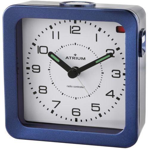 4037921007104 - Funkwecker ATRIUM A660-5 silber (blau silberfarben) Wecker Quarzwecker Schlafzimmer Snooze Leuchtzeiger 4037921007104 - Funkwecker ATRIUM A660-5 silber (blau silberfarben) Wecker Quarzwecker Schlafzimmer Snooze Leuchtzeiger