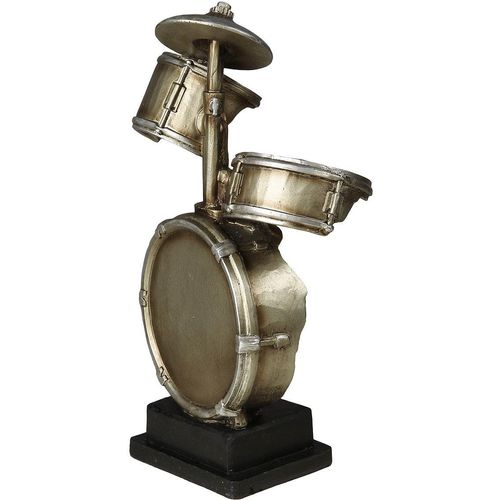 4050223710251 - Dekofigur Schlagzeug Figur L Dekofiguren Gr B H T 15 cm x 33 cm x 8 cm silberfarben (antik silberfarben) Deko-Objekte Dekofiguren