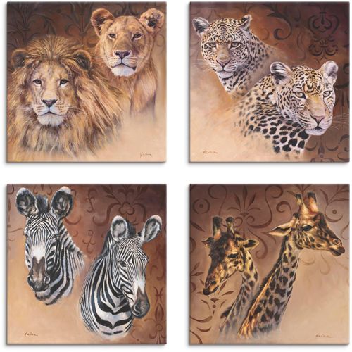 4055327014809 - Leinwandbild ARTLAND Löwen Leoparden Zebra Giraffen Bilder Gr B H 20 cm x 20 cm Leinwandbild Wildtiere quadratisch 4 St braun Bild Leinwandbild Leinwandbilder Bilder 4er Set verschiedene Größen 4055327014809 - Leinwandbild ARTLAND Löwen Leoparden Zebra Giraffen Bilder Gr B H 20 cm x 20 cm Leinwandbild Wildtiere quadratisch 4 St braun Bild Leinwandbild Leinwandbilder Bilder 4er Set verschiedene Größen