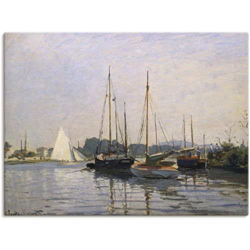 4055327687928 - Wandbild ARTLAND Segelboote in Argenteuil Gegen 1872 73 Bilder Gr B H 80 cm x 60 cm Leinwandbild Boote & Schiffe 1 St blau Bild Poster Bilder als Leinwandbild Wandaufkleber oder in versch Größen