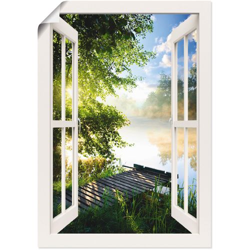 4059745785174 - Wandbild ARTLAND Fensterblick Angelsteg am Fluss Bilder Gr B H 50 cm x 70 cm Poster Fensterblick 1 St weiß Kunstdrucke als Alubild Leinwandbild Wandaufkleber oder Poster in versch Größen 4059745785174 - Wandbild ARTLAND Fensterblick Angelsteg am Fluss Bilder Gr B H 50 cm x 70 cm Poster Fensterblick 1 St weiß Kunstdrucke als Alubild Leinwandbild Wandaufkleber oder Poster in versch Größen