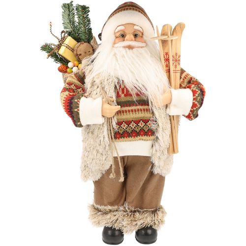 4251792137078 - Weihnachtsmann MYFLAIR MÖBEL & ACCESSOIRES Weihnachtsdeko Dekofiguren Gr B H T 165 cm x 455 cm x 225 cm Weihnachtsmann beige (creme) Weihnachtsengel Weihnachtsfiguren mit Skiern Höhe ca 45 cm