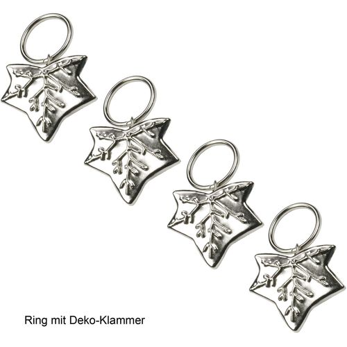 4016318289774 - Gardinenring Blatt Gardinenbefestigungen Gr 4 St grau (chromfarben) Gardinenringe Gardinenbefestigungen für Gardinenstangen Ø 16 mm 4016318289774 - Gardinenring Blatt Gardinenbefestigungen Gr 4 St grau (chromfarben) Gardinenringe Gardinenbefestigungen für Gardinenstangen Ø 16 mm