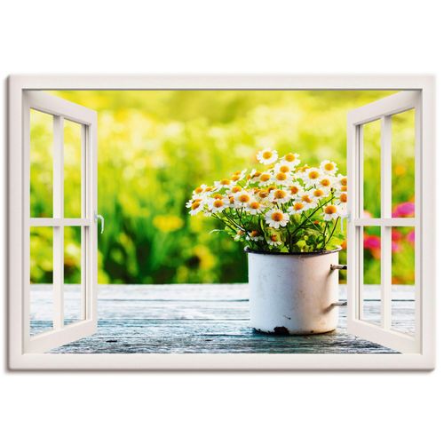 4057738334644 - Wandbild ARTLAND Fensterblick Garten mit Gänseblümchen Bilder Gr B H 70 cm x 50 cm Leinwandbild Blumen Querformat 1 St weiß Bild Poster Bilder als Alubild Leinwandbild Wandaufkleber oder in versch Größen 4057738334644 - Wandbild ARTLAND Fensterblick Garten mit Gänseblümchen Bilder Gr B H 70 cm x 50 cm Leinwandbild Blumen Querformat 1 St weiß Bild Poster Bilder als Alubild Leinwandbild Wandaufkleber oder in versch Größen