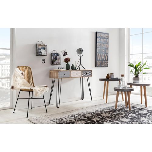 4055195117350 - Konsolentisch Mailbox bunt B99cm H80cm T35cm Tische mit Dekoroberflächen im Scandi Look Shabby Chic Vintage