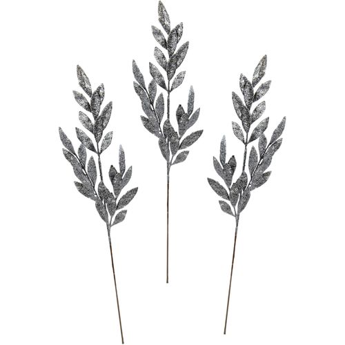 4019844760434 - Winterliche Kunstpflanze IGEA Kunstzweig künstlicher Weihnachtszweig grau B20cm H78cm T2cm Kunststoff Kunstpflanzen mit Glitzer und Dekosteinen 3er Set Weihnachtsdeko 4019844760434 - Winterliche Kunstpflanze IGEA Kunstzweig künstlicher Weihnachtszweig grau B20cm H78cm T2cm Kunststoff Kunstpflanzen mit Glitzer und Dekosteinen 3er Set Weihnachtsdeko