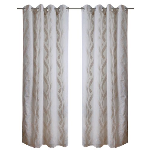 4068222401209 - Gardine BRUNO BANANI Lynn Gr 1 beige (sand) B140cm H145cm Scherli Polyester Gardinen schöner Schal Scherli zeitlos und modern