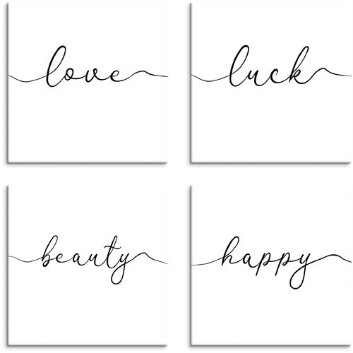 4062144354438 - Leinwandbild ARTLAND Liebe Glück Schönheit Frohsinn Bilder Gr B H 20 cm x 20 cm Leinwandbild Sprüche & Texte quadratisch 4 St schwarz Bild Leinwandbild Leinwandbilder Bilder 4er Set verschiedene Größen 4062144354438 - Leinwandbild ARTLAND Liebe Glück Schönheit Frohsinn Bilder Gr B H 20 cm x 20 cm Leinwandbild Sprüche & Texte quadratisch 4 St schwarz Bild Leinwandbild Leinwandbilder Bilder 4er Set verschiedene Größen