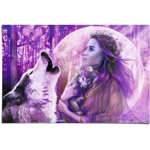 8714597309997 - Poster REINDERS Vollmond Wölfe lila (farbe bild(er) lila) B915cm H61cm Papier Bilder 8714597309997 - Poster REINDERS Vollmond Wölfe lila (farbe bild(er) lila) B915cm H61cm Papier Bilder