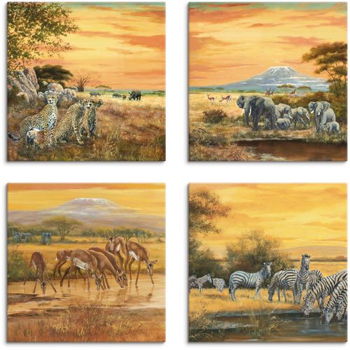 4062144354650 - Leinwandbild ARTLAND Geparden Elefanten Zebras in der Steppe Bilder Gr B H 20 cm x 20 cm Leinwandbild Wildtiere quadratisch 4 St braun Bild Leinwandbild Leinwandbilder Bilder 4er Set verschiedene Größen 4062144354650 - Leinwandbild ARTLAND Geparden Elefanten Zebras in der Steppe Bilder Gr B H 20 cm x 20 cm Leinwandbild Wildtiere quadratisch 4 St braun Bild Leinwandbild Leinwandbilder Bilder 4er Set verschiedene Größen