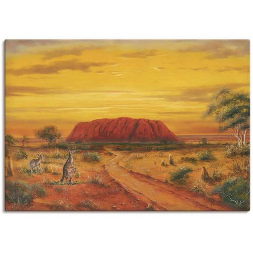 4055327163255 - Wandbild ARTLAND Australisches Tal Bilder Gr B H 100 cm x 70 cm Leinwandbild Australien 1 St braun Bild Poster Bilder als Alubild Leinwandbild Wandaufkleber oder in versch Größen