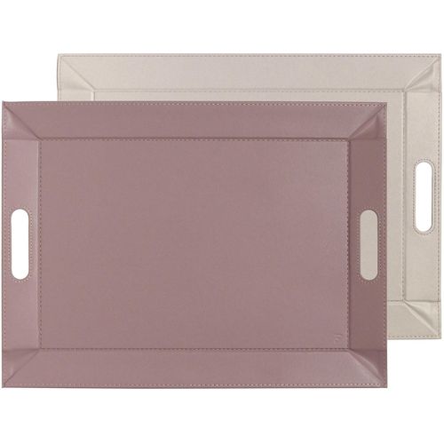 5020057333093 - Tablett FREEFORM DUO 2-farbiges Wendetablett Tablett und Tisch-Set in einem wendbar rosa (altrosa creme) B41cm H08cm L55cm Kunstleder Tabletts mit Doppelfunktion pflegeleicht und kann platzsparend verstaut werden 5020057333093 - Tablett FREEFORM DUO 2-farbiges Wendetablett Tablett und Tisch-Set in einem wendbar rosa (altrosa creme) B41cm H08cm L55cm Kunstleder Tabletts mit Doppelfunktion pflegeleicht und kann platzsparend verstaut werden