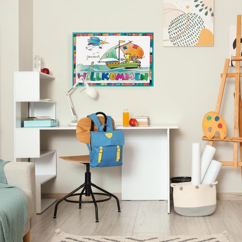 4262513380949 - Leinwandbild LUCKYLINDE Der kleine Tiger und der kleine Bär - Willkommen bunt (farbe bild(er) bunt) B60cm H40cm T2cm Canvas Holzrahmen Bilder Exklusive JANOSCH Kindermotive 4262513380949 - Leinwandbild LUCKYLINDE Der kleine Tiger und der kleine Bär - Willkommen bunt (farbe bild(er) bunt) B60cm H40cm T2cm Canvas Holzrahmen Bilder Exklusive JANOSCH Kindermotive