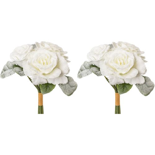 4064118970996 - Winterliche Kunstpflanze CREATIV GREEN Weihnachtsdeko weiß H25cm Ø20cm Polyester Kunstpflanzen Strauß in beschneiter Optik 4064118970996 - Winterliche Kunstpflanze CREATIV GREEN Weihnachtsdeko weiß H25cm Ø20cm Polyester Kunstpflanzen Strauß in beschneiter Optik