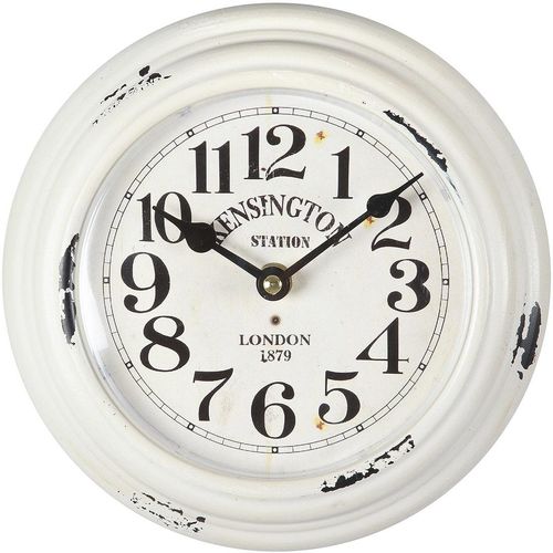 4050223846639 - Wanduhr Kensington aus Metall 21cm Wanduhren Gr B H T 21 cm x 21 cm x 4 cm weiß Wanduhren 4050223846639 - Wanduhr Kensington aus Metall 21cm Wanduhren Gr B H T 21 cm x 21 cm x 4 cm weiß Wanduhren