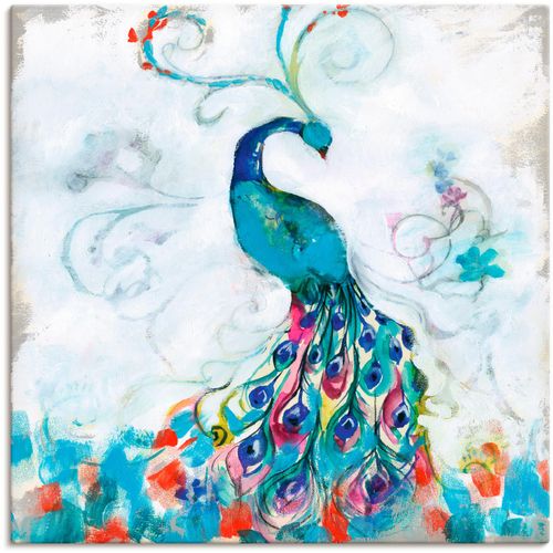 4058661369697 - Wandbild ARTLAND Konfettipfau I Bilder Gr B H 70 cm x 70 cm Leinwandbild Vögel quadratisch 1 St blau Bild Poster Bilder als Alubild Leinwandbild Wandaufkleber oder in versch Größen 4058661369697 - Wandbild ARTLAND Konfettipfau I Bilder Gr B H 70 cm x 70 cm Leinwandbild Vögel quadratisch 1 St blau Bild Poster Bilder als Alubild Leinwandbild Wandaufkleber oder in versch Größen