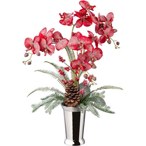 4064118113805 - Winterliche Kunstpflanze CREATIV GREEN Weihnachtsdeko Kunstpflanzen Gr H 70 cm 1 St rot Kunstpflanzen Gesteck in Keramikvase dekoriert mit Zapfen Beeren und Farnzweigen 4064118113805 - Winterliche Kunstpflanze CREATIV GREEN Weihnachtsdeko Kunstpflanzen Gr H 70 cm 1 St rot Kunstpflanzen Gesteck in Keramikvase dekoriert mit Zapfen Beeren und Farnzweigen
