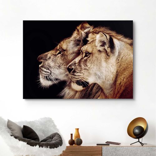 8714597589108 - Wandbild REINDERS Wandbild Löwe und Löwin Raubtier - Löwenkopf Seitenporträt Bilder Gr B H 140 cm x 100 cm Löwen 1 St braun Kunstdrucke 8714597589108 - Wandbild REINDERS Wandbild Löwe und Löwin Raubtier - Löwenkopf Seitenporträt Bilder Gr B H 140 cm x 100 cm Löwen 1 St braun Kunstdrucke