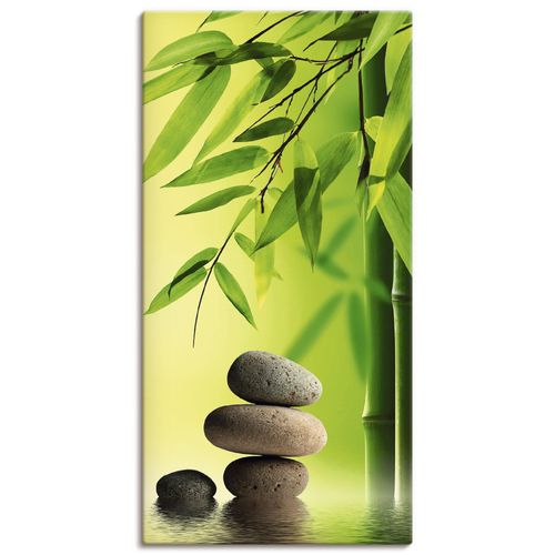 4055327782050 - Wandbild ARTLAND Spa Stillleben Bilder Gr B H 30 cm x 60 cm Leinwandbild Zen Hochformat 1 St grün Bild Poster Bilder als Leinwandbild Wandaufkleber oder in versch Größen