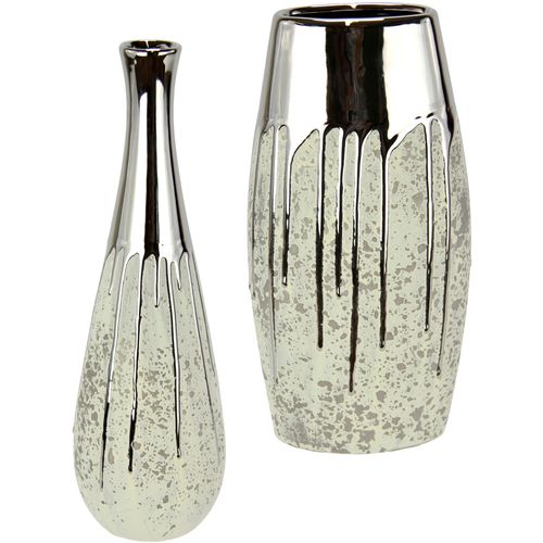 4019844795689 - Dekovase IGEA Dekovase Vasen Gr B H 11 cm x 34 cm weiß (weißsilberfarben) Weitere Weihnachtsdeko Keramik 2er Set Trockenblumen Zylinder matt glänzend Vasen Pampasgras 4019844795689 - Dekovase IGEA Dekovase Vasen Gr B H 11 cm x 34 cm weiß (weißsilberfarben) Weitere Weihnachtsdeko Keramik 2er Set Trockenblumen Zylinder matt glänzend Vasen Pampasgras