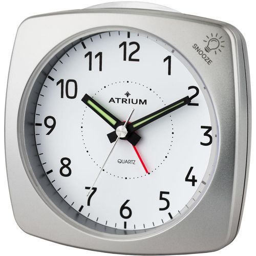 4037921006091 - Quarzwecker ATRIUM A251-19 silber (silberfarben) Wecker Wecker Schlafzimmer schleichende Sekunde Snooze Beleuchtung 4037921006091 - Quarzwecker ATRIUM A251-19 silber (silberfarben) Wecker Wecker Schlafzimmer schleichende Sekunde Snooze Beleuchtung