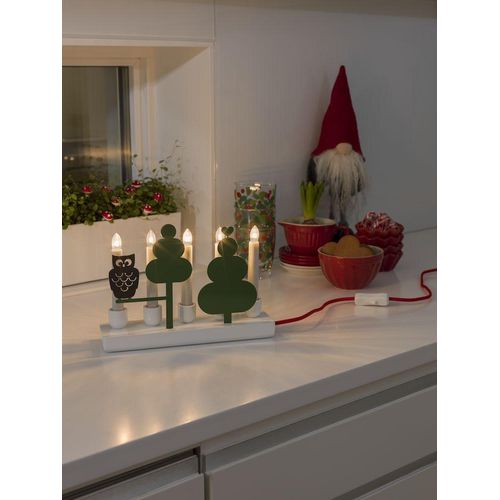 7318305612198 - Fensterleuchter KONSTSMIDE Weihnachtsdeko Lampen Gr 5 flammig Höhe 187 cm 1 St weiß Dekofiguren Holzleuchter lackiert mit farbiger Metalldekorationen Eule 7318305612198 - Fensterleuchter KONSTSMIDE Weihnachtsdeko Lampen Gr 5 flammig Höhe 187 cm 1 St weiß Dekofiguren Holzleuchter lackiert mit farbiger Metalldekorationen Eule