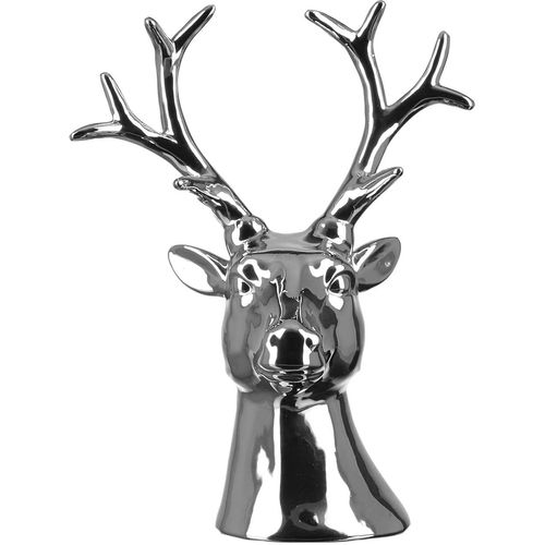 4042911290510 - Weihnachtsfigur FINK Hirschkopf REMO silber (silberfarben) B20cm H25cm T12cm Keramik Dekofiguren Tierfigur Weihnachtsdeko aus Keramik Höhe ca 25 cm 4042911290510 - Weihnachtsfigur FINK Hirschkopf REMO silber (silberfarben) B20cm H25cm T12cm Keramik Dekofiguren Tierfigur Weihnachtsdeko aus Keramik Höhe ca 25 cm
