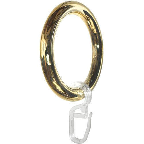 9002777124645 - Gardinenring GARESA Kunststoffring mit Haken Gardinenbefestigungen Gr 20 St grau (messingfarben) Gardinenringe für Durchmesser bis 28mm einfache Montage