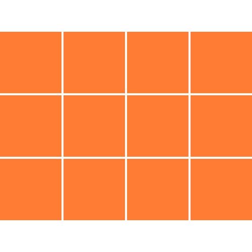 4049009068211 - Fliesenaufkleber QUEENCE Orange orange B15cm H15cm T01cm Fliesenaufkleber Stickerfliesen selbstklebend Sticker 12er Set