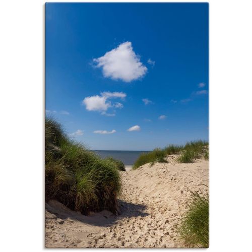 4059745284684 - Wandbild ARTLAND Weg zum Strand Bilder Gr B H 60 cm x 90 cm Leinwandbild Strand 1 St blau Kunstdrucke Bilder als Alubild Leinwandbild Wandaufkleber oder Poster in versch Größen