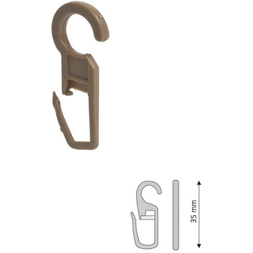 4016318002717 - Faltenclip LIEDECO braun (rustikal eichefarben) H35cm Ø1cm Kunststoff Gardinenbefestigungen Faltenlegehaken für Gardinenringe Öse 10 mm 4016318002717 - Faltenclip LIEDECO braun (rustikal eichefarben) H35cm Ø1cm Kunststoff Gardinenbefestigungen Faltenlegehaken für Gardinenringe Öse 10 mm