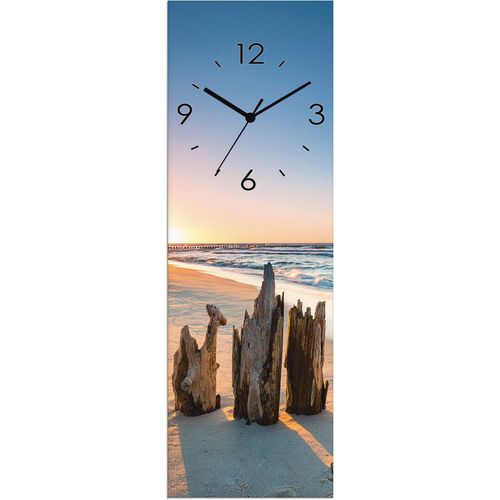 4062144604892 - Wanduhr ARTLAND Glasuhr Sonnenuntergang Strand Wellenbrecher Wanduhren Gr B H T 20 cm x 60 cm x 18 cm Funkuhr braun Wanduhren wahlweise mit Quarz- oder Funhuhrwerk lautlos ohne Tickgeräusche 4062144604892 - Wanduhr ARTLAND Glasuhr Sonnenuntergang Strand Wellenbrecher Wanduhren Gr B H T 20 cm x 60 cm x 18 cm Funkuhr braun Wanduhren wahlweise mit Quarz- oder Funhuhrwerk lautlos ohne Tickgeräusche