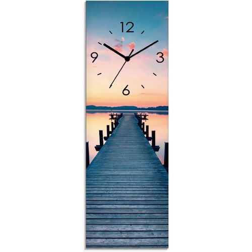 4062144286517 - Wanduhr ARTLAND Langer Pier am See im Sonnenaufgang Wanduhren Gr B H T 20 cm x 60 cm x 18 cm Funkuhr blau Wanduhren wahlweise mit Quarz- oder Funhuhrwerk lautlos ohne Tickgeräusche 4062144286517 - Wanduhr ARTLAND Langer Pier am See im Sonnenaufgang Wanduhren Gr B H T 20 cm x 60 cm x 18 cm Funkuhr blau Wanduhren wahlweise mit Quarz- oder Funhuhrwerk lautlos ohne Tickgeräusche