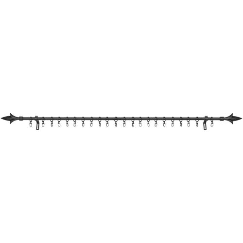 4250434106496 - Gardinenstange ORIGINAL Lilie Gardinenstangen Gr L 130 cm - 240 cm Ø 16 mm 1 läufig schwarz Gardinenstangen Deckenmontage 4250434106496 - Gardinenstange ORIGINAL Lilie Gardinenstangen Gr L 130 cm - 240 cm Ø 16 mm 1 läufig schwarz Gardinenstangen Deckenmontage
