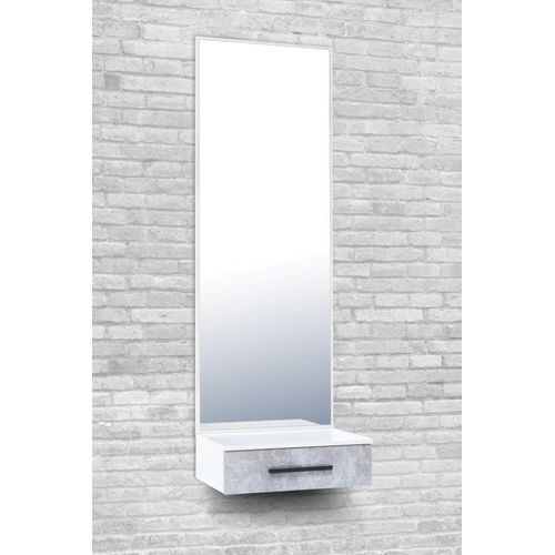 4251684204932 - Spiegelpaneel Akron Spiegel Gr B H T 50 cm x 150 cm x 35 cm grau (weiß betonfarben) Wandpaneel Wandspiegel Dekospiegel Spiegel 4251684204932 - Spiegelpaneel Akron Spiegel Gr B H T 50 cm x 150 cm x 35 cm grau (weiß betonfarben) Wandpaneel Wandspiegel Dekospiegel Spiegel