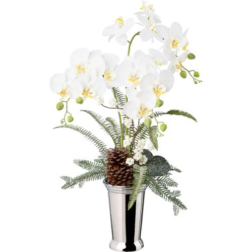 4064118113829 - Winterliche Kunstpflanze CREATIV GREEN Weihnachtsdeko Kunstpflanzen Gr H 70 cm 1 St weiß Kunstpflanzen Gesteck in Keramikvase dekoriert mit Zapfen Beeren und Farnzweigen 4064118113829 - Winterliche Kunstpflanze CREATIV GREEN Weihnachtsdeko Kunstpflanzen Gr H 70 cm 1 St weiß Kunstpflanzen Gesteck in Keramikvase dekoriert mit Zapfen Beeren und Farnzweigen