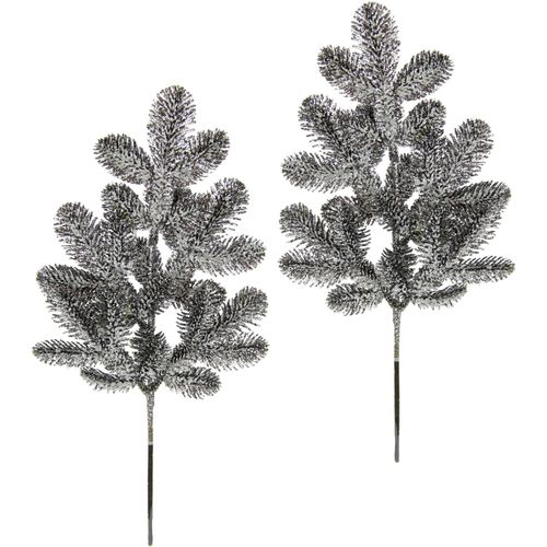 4019844776596 - Winterliche Kunstpflanze IGEA Kunstzweig mit Glitter in Frost-Optik schwarz B21cm H48cm T5cm Kunststoff Kunstpflanzen geeist 2er Set schwarz Weihnachtsdeko 4019844776596 - Winterliche Kunstpflanze IGEA Kunstzweig mit Glitter in Frost-Optik schwarz B21cm H48cm T5cm Kunststoff Kunstpflanzen geeist 2er Set schwarz Weihnachtsdeko