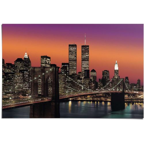 8714597315615 - Poster REINDERS New York Brooklyn Brücke orange (farbe bild(er) orange) B915cm H61cm Papier Bilder 8714597315615 - Poster REINDERS New York Brooklyn Brücke orange (farbe bild(er) orange) B915cm H61cm Papier Bilder