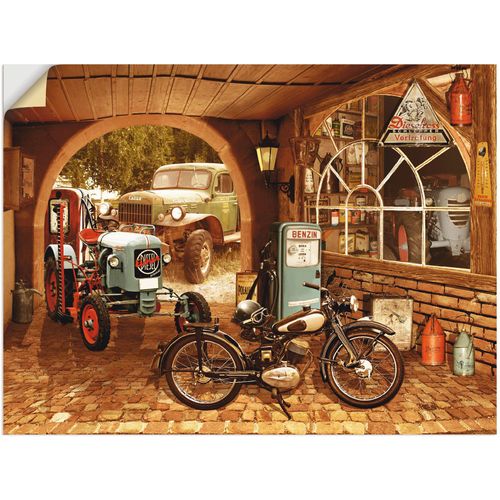 4059745895941 - Wandbild ARTLAND Werkstatt mit Traktor und Motorrad Bilder Gr B H 60 cm x 45 cm Wandaufkleber - Vinyl Traktoren 1 St braun Bild Kunstdruck Kunstdrucke Bilder als Alubild Leinwandbild Wandaufkleber oder Poster in versch Größen 4059745895941 - Wandbild ARTLAND Werkstatt mit Traktor und Motorrad Bilder Gr B H 60 cm x 45 cm Wandaufkleber - Vinyl Traktoren 1 St braun Bild Kunstdruck Kunstdrucke Bilder als Alubild Leinwandbild Wandaufkleber oder Poster in versch Größen