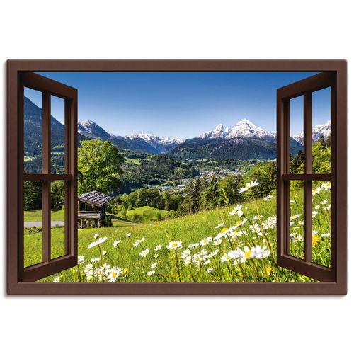 4057738334224 - Wandbild ARTLAND Fensterblick Bayerischen Alpen Bilder Gr B H 130 cm x 90 cm Leinwandbild Berge Querformat 1 St braun Bild Leinwandbild Kunstdrucke Bilder als Alubild Leinwandbild Wandaufkleber oder Poster in versch Größen 4057738334224 - Wandbild ARTLAND Fensterblick Bayerischen Alpen Bilder Gr B H 130 cm x 90 cm Leinwandbild Berge Querformat 1 St braun Bild Leinwandbild Kunstdrucke Bilder als Alubild Leinwandbild Wandaufkleber oder Poster in versch Größen