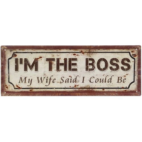 4050223846462 - Metallbild Metallbild - Boss 13x36cm Bilder Gr B H T 36 cm x 13 cm x 1 cm 1 St goldfarben (antik) Metallbilder Bilder